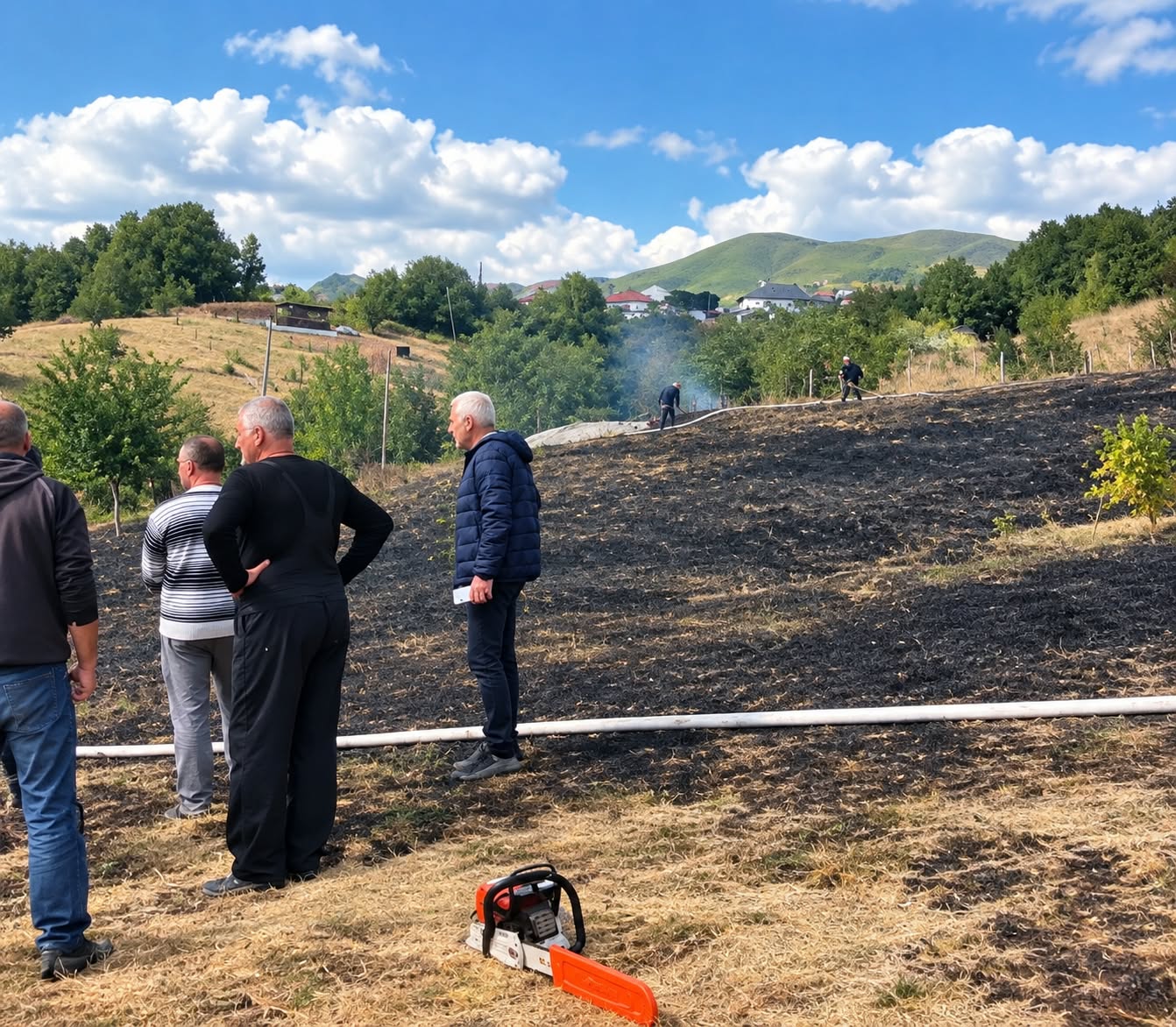 Пожар край Старцево унищожи сграда, спасени са шест постройки и 30 дка гора